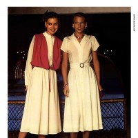 1980s fashion 1980-r0505-cream-crepe-dress-1bri0051