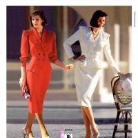 1990s fashion 1990-r0512-smart-skirt-suit-1tra0186-0189